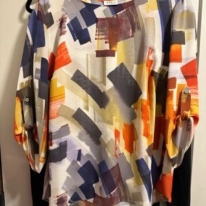 AKRIS Punto Pure Silk Abstract Women's Top